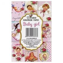 24 Mini Papiers Fantaisis Image 7 X 10,8 Cm Decorer Baby Girl - Decorer
