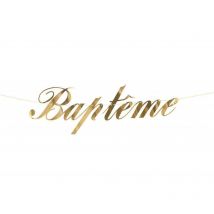 Guirlande Lettres Baptême - Or Métal - Annikids