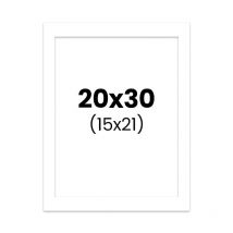 Passe-partout - Blanc - 20x30cm - Photo 15x21cm - Pour Cadre - Encadrement - Aedes