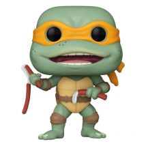 Les Tortues Ninja - Figurine Pop! Michelangelo Avec Saucisse Nunchucks 9 Cm - Funko