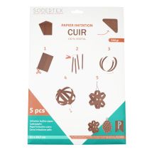 Coupons Feuille De Cuir Végétal A4 5 Pièces - Sodertex