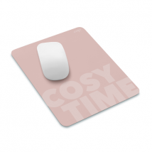 Tapis De Souris Inscription Cosy Time Coloris Rose Poudré - Cep - Cep