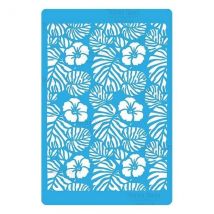 Pochoir Plastique Souple Réutilisable 18,5 X 14,5 Cm Fabrika Decoru Feuillage Hibiscus 224 - FABRIKA DECORU