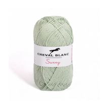Pelote De Coton À Tricoter Sunny Uni - Cheval Blanc - Ppsc 98 Vert - ChevalBlanc