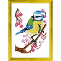 Kit À Broder Au Point De Croix Mésange - LUC