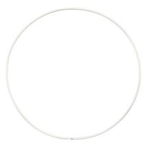 10 Cercles En Métal Blanc - Ø 15 Cm - Creotime