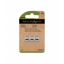 Lot De 3 Canettes Métalliques Milward Pour Machines Singer - Optez Pour La Fiabilité Dans Vos Projets De Couture Gris
