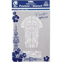 Pochoir Adhésif Pour Tissu Tiki Maori A4 - Ki Sign
