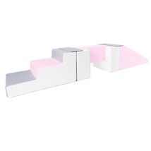 Passerelle 5 Blocs Blanc Rose Gris - Velinda