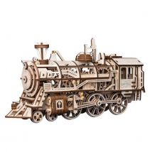 Puzzle 3d Bois | Locomotive Mécanique - Robotime