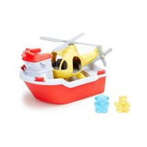 Bateau De Sauvetage Et Hélicoptère - 100% Recyclé - Green toys