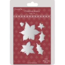 Dovecraft - Matrice Découpe (die) Dovecraft Poinsettia De Noel 6 Pièces - Docrafts