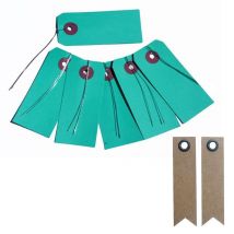10 Étiquettes Bleues Avec Fil Métal + 20 Étiquettes Kraft Fanion - Youdoit