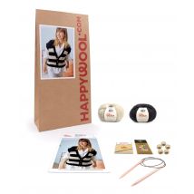 Kit Tricot Gilet Femme Dora Noir 50/52 - Phildar