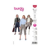Patron Burda 5942 - Pantalon, Corsaire Ou Short Sans Ceinture Du 36 Au 50 (fr) Taille N°fr 36-50