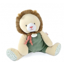 Peluche Doudou Lion Beige Et Vert - Doudou Et Compagnie - Marron