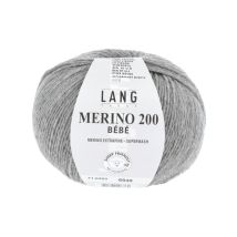 Pelote De Laine À Tricoter Pour Layette Merino 200 Bebe - Lang Yarns 303 Gris - LangYarns
