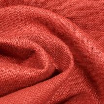 Tissu Ramie Lin Uni Terre De Sienne - Au Mètre - Craftine