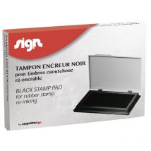 Tampon Encreur Réencrable Noir Sign - Ki Sign