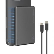 Linq Batterie Externe Iphone Magsafe 8000mah + Usb-c 20w Avec Câble Usb-c Gris