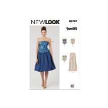 Patron New Look 6787 - Corsets, Pantalon Et Jupe Pour Jeunes Filles Taille N°3-14