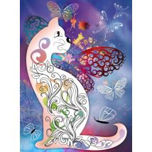 Puzzle 2000 Pièces - Le Chat Et Les Papillons - Grafika