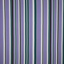 Tissu Viscose Légère Rayé Blanc Et Canard Sur Fond Lilas - Craftine