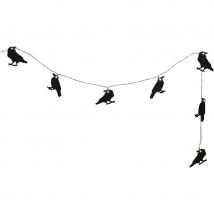 Guirlande Lumineuse Corbeau Noir - Bois - Ginger Ray