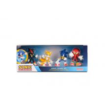 Set 4 Figurines Sonic Avec Sonic Shadow Knuckles Tails - Comansi - Bleu