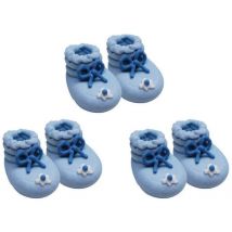 3 Paires De Chaussons Bleu - Sucre - Creative Party