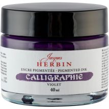 Encre De Calligraphie Pigmentée - Violet - Jacques Herbin - Flacon 40ml