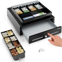 Tiroir Caisse 42x41x12 Cm- Compatible Caisse Enregistreuse Rj11- Ouverture Par Pression - Insert Amovible- Acropaq - Acropaq