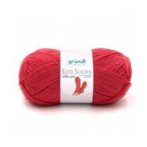 Laine À Chaussettes À Tricoter Eco Socks Life Uni - 100 Gr - Grundl - Certifiée Oeko-tex 06 Rose - Gründl