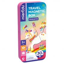 Mieredu Boîte De Puzzle Magnétique Voyage: Licornes 9x3,3x20,3cm, Contient 2 Scènes Et Plus De 30 Pièces De Puzzle Magnétiques, Dans Une Boîte En 