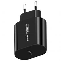 Chargeur Secteur Usb-c Power Delivery 20w Format Compact Akashi Noir