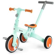Hypermotion Vélo Multifonctions Draisienne Tricycle Pour Enfants Vélo 3 Ou 2 Roues À Pédales Amovibles - Poussoir Réglable - Menthe