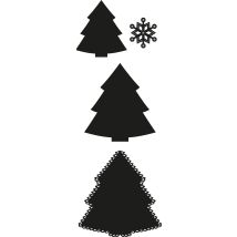 Gabarit De Découpe Et D'Embossage Marianne Design - Formes D'Arbre De Noël - Marianne design