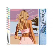 Peinture Par Numéro Figured'art - Beauté Au Crépuscule - Kit De Loisir Créatif Diy Numéro D'Art Complet - 40x50cm Sans Châssis En Bois