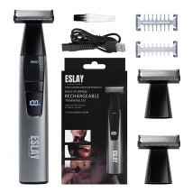 Rasoir Électrique Homme 3-en-1 Eslay Pro – Tondeuse Barbe, Rasage De Précision & Entretien Moustache - Eslay