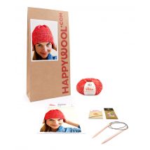 Kit Tricot Bonnet Baby Alpaga Bichon Rouge Tu - Phildar
