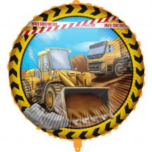 Ballon Aluminium Hélium Chantier De Construction - 46 Cm - Annikids
