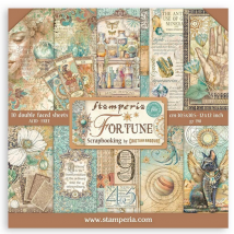Pochette De 10 Feuilles Recto Verso Stamperia Fortune Scrapbooking