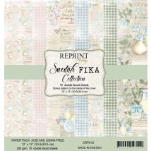 10 Papiers Scrapbooking 30 X 30 Cm Reprint Swedish Fika Scrapbooking