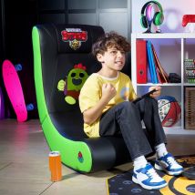 Subsonic ? Fauteuil À Bascule Gaming Brawl Stars Spike ? Rocking Chair Ergonomique - Similicuir Noir Et Vert Avec Broderies