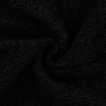 Tissu Laine Mélangé Bouclette Uni Noir - Au Mètre - Craftine