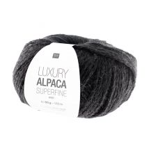 Fil De Laine À Tricoter Luxury Alpaca Superfine Aran - Rico Design 18 Noir