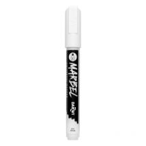 Marqueur - Peinture Acrylique - Blanc - Permanent - Pointe Biseautée 6mm - Marbel - Darwi