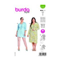 Patron Burda 5732 - Robe & Blouse Taille N°fr 48-58