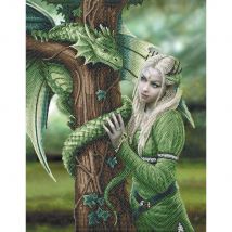 Crystal Art Kit Poster À Diamanter 35x45cm Anne Stokes Magicienne - Crystal Art