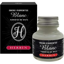 Encre Pigmentée Pour Calame Pinceau Plume - Blanc - Herbin - Flacon 30ml - Jacques Herbin